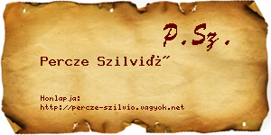 Percze Szilvió névjegykártya